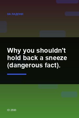 Why you shouldn't hold back a sneeze (dangerous fact).
