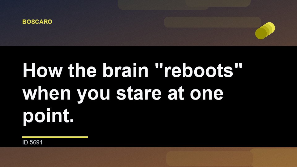 How the brain "reboots" when you stare at one point.